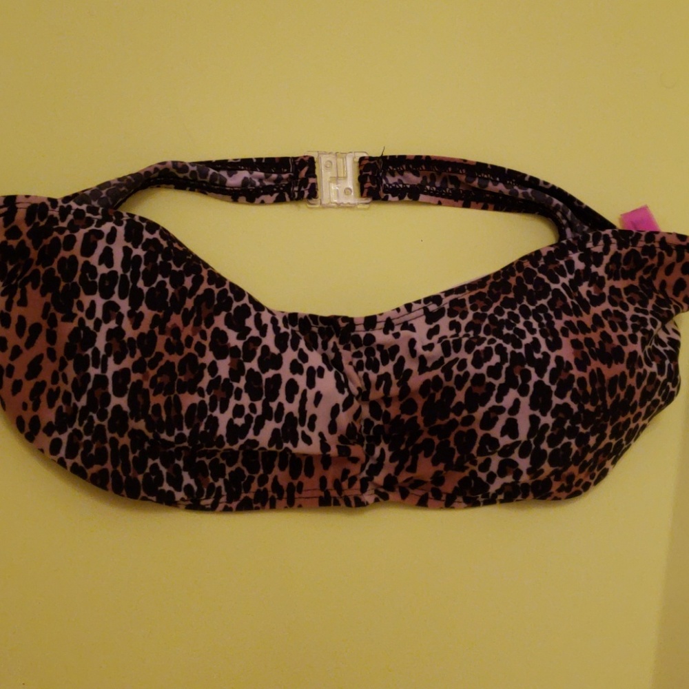 leopard bikini top